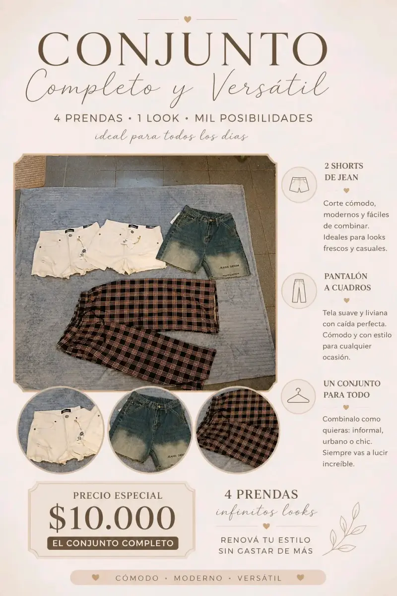 Set de 3 pantalones niños talla 4 - 2