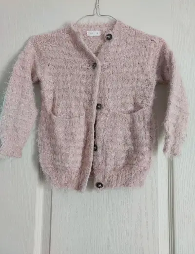 Cardigan rosado niña Talla 4 - miniatura 1
