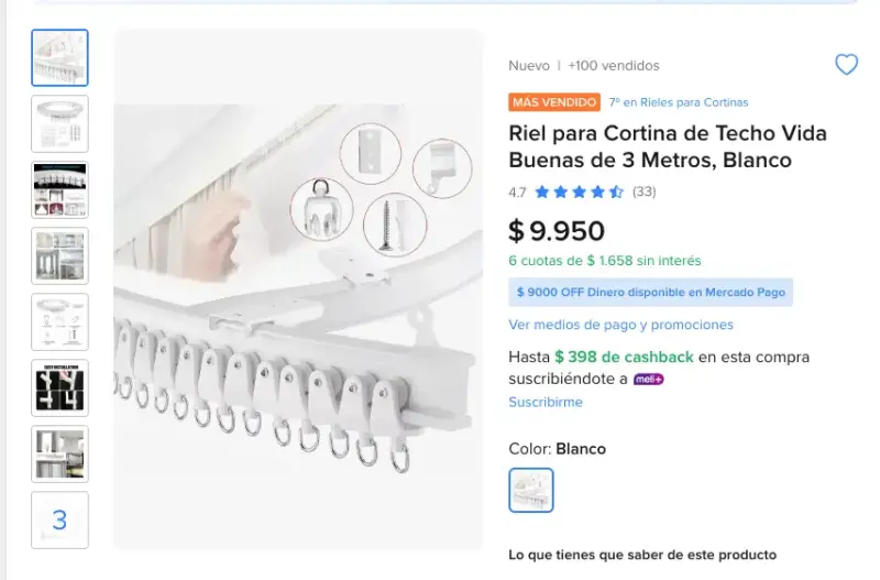 Riel de cortinas - 4