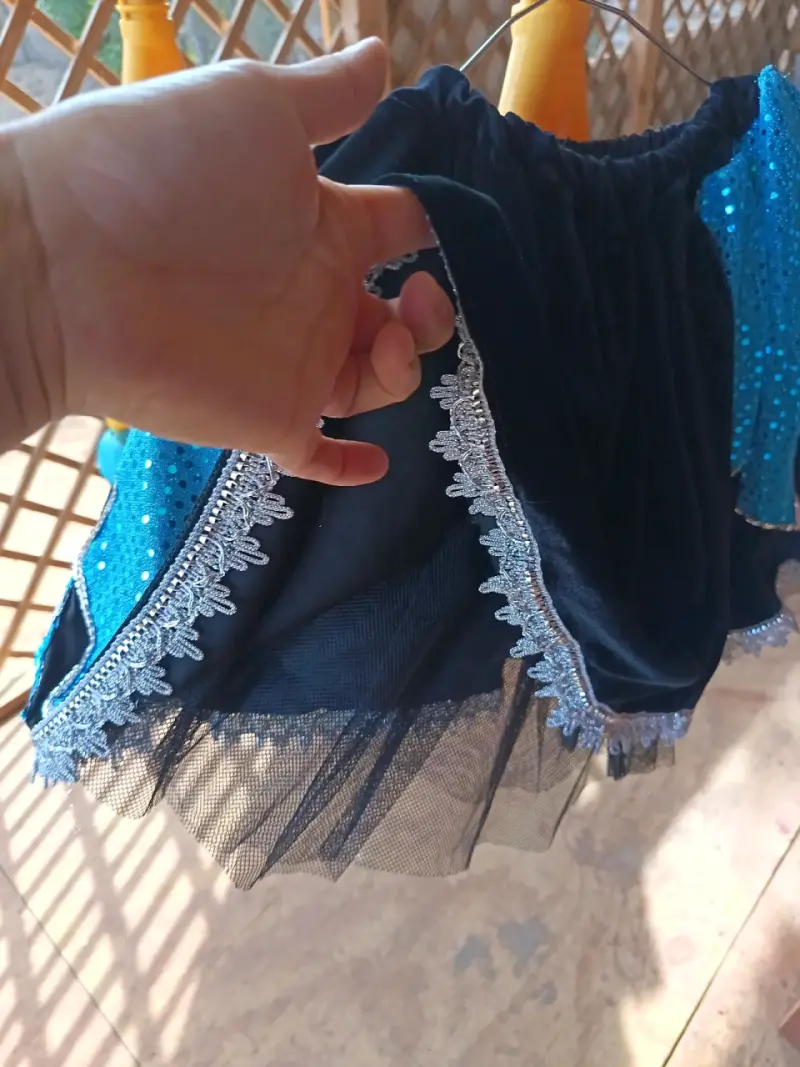 Traje de danza folclórica azul - 4