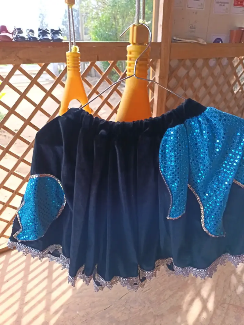 Traje de danza folclórica azul - 5