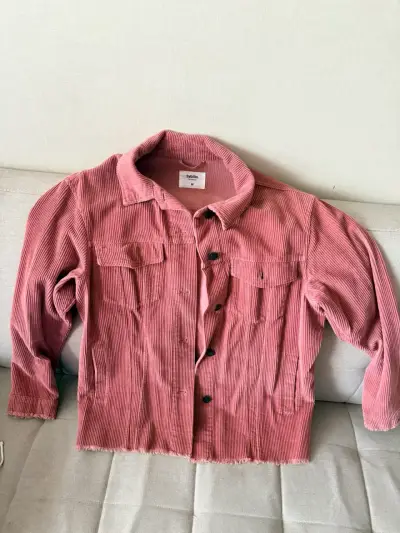 Chaqueta de cotelé Sybilla color rosa - miniatura 2