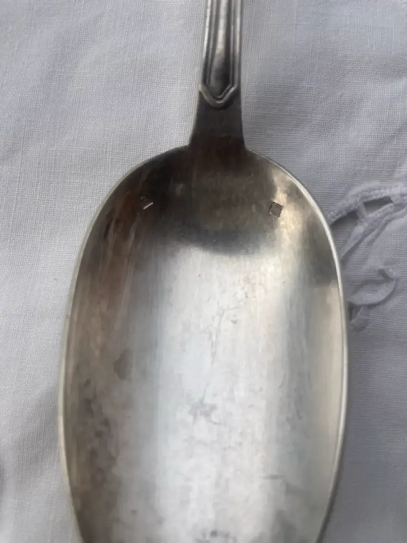 Trío Cucharas Vintage Alpaca Plateada Grandes RSD - 3