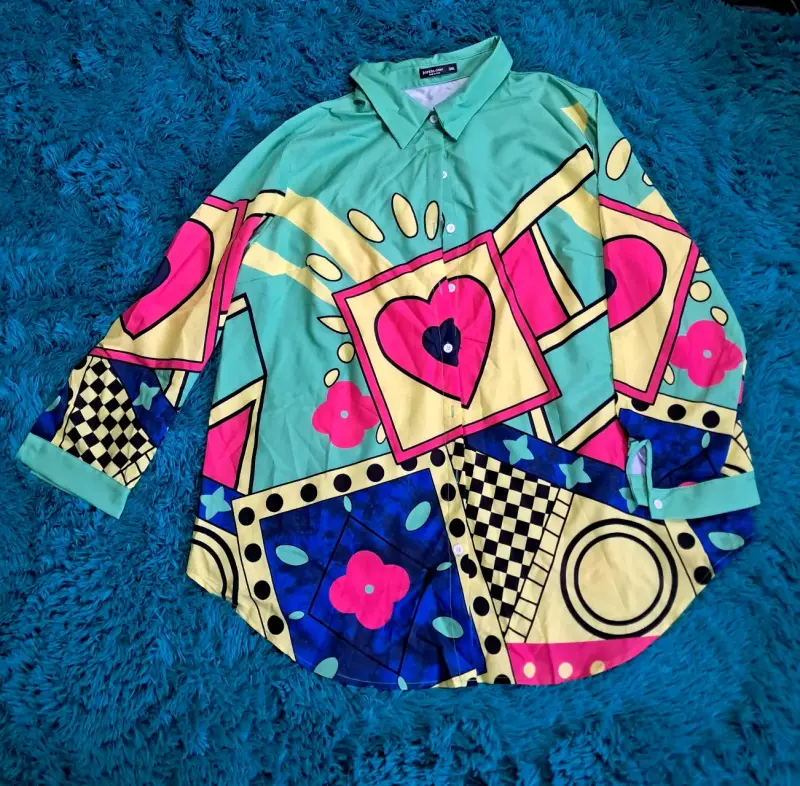 Camisa estampada colorida - 1