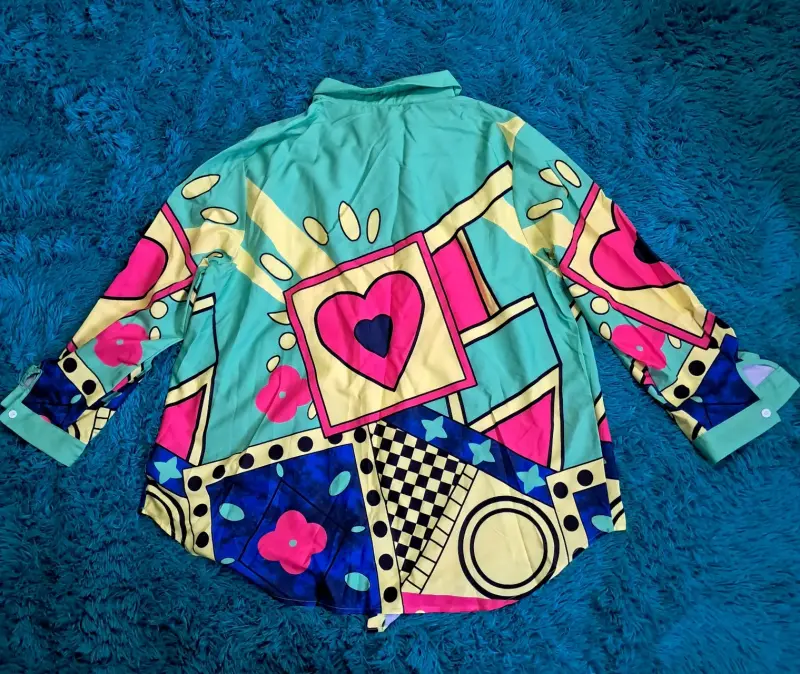 Camisa estampada colorida - 2