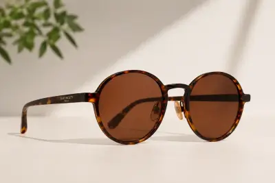 Lentes de sol redondos con marco oscuro Serengeti - miniatura 2