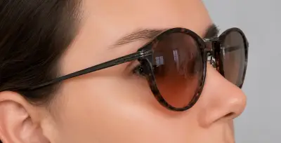 Lentes de sol redondos con marco oscuro Serengeti - miniatura 3