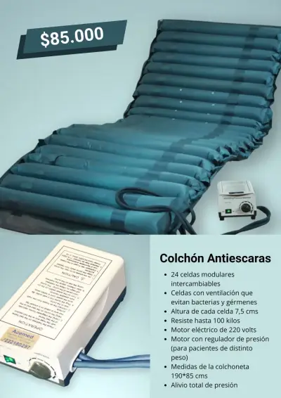 Colchón antiescaras con regulador a motor - miniatura 1