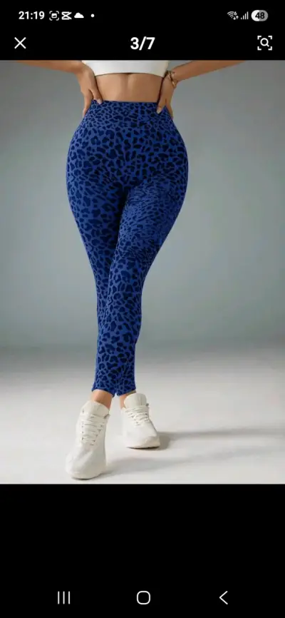 Leggings de leopardo azul - miniatura 1
