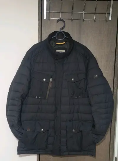 Chaqueta negra acolchada hombre Camello - miniatura 1