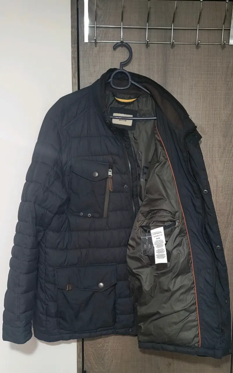 Chaqueta negra acolchada hombre Camello - 3
