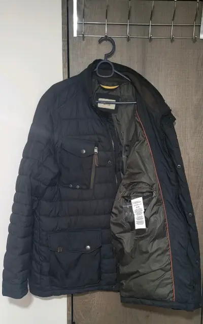 Chaqueta negra acolchada hombre Camello - miniatura 3