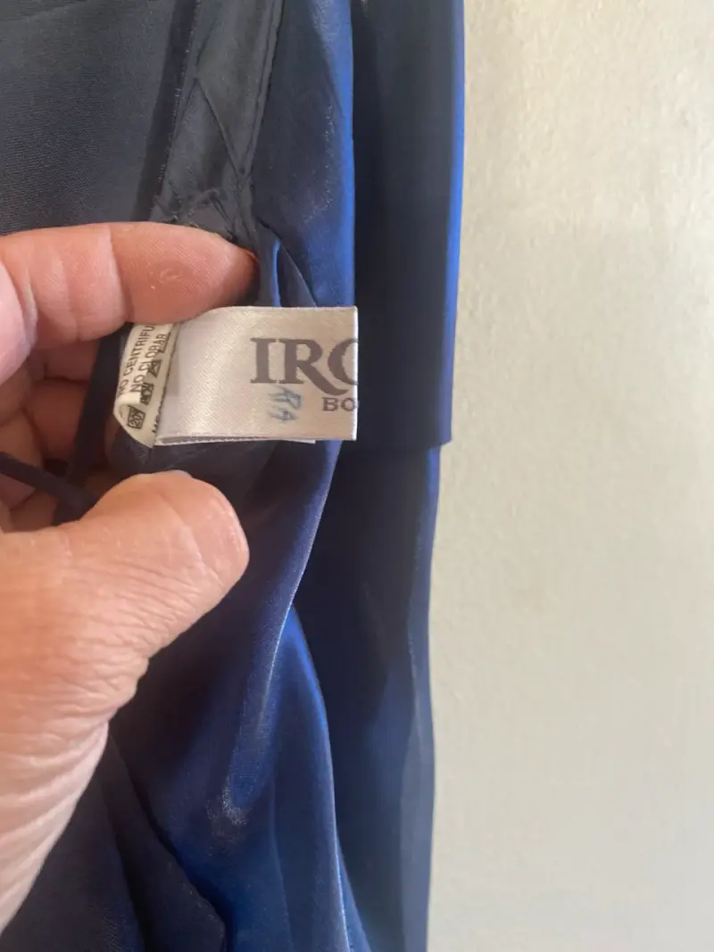 Vestido de satin azul Irol - 4