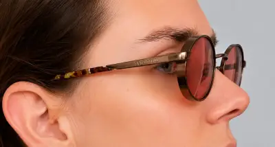 Lentes de sol redondos Metálicos livianos Serenget - miniatura 3