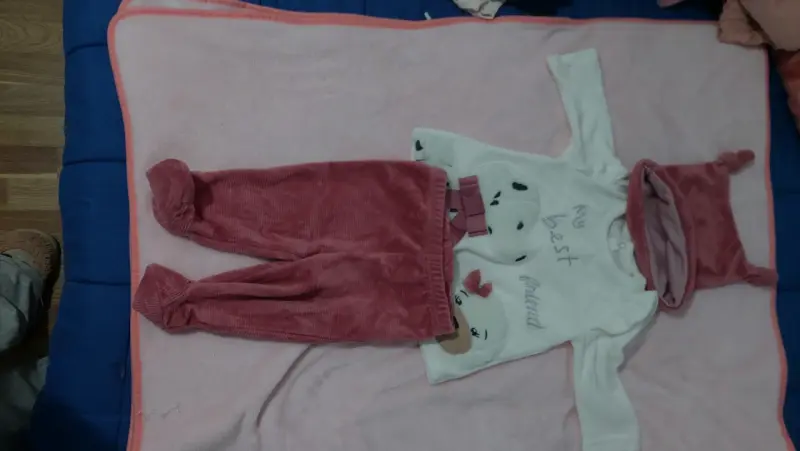 Conjunto bebé polar rosa - 1