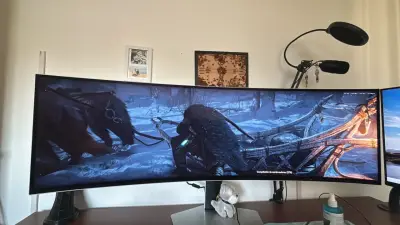 Monitor ultra ancho curvo oddysey oled g9 49” - miniatura 1