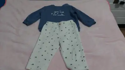 Conjunto bebé polerón y pantalón - miniatura 1