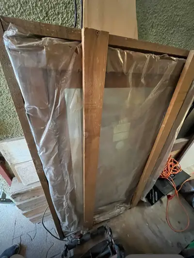 Ventana termopanel PVC 80x120 cm roble, nueva - miniatura 1