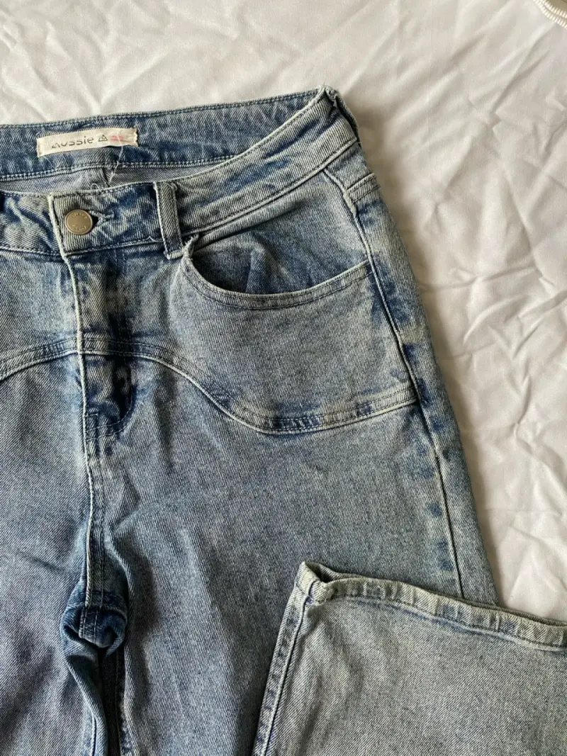 Jeans azules de tiro medio ( talla 38) - 2