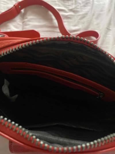 Bolso rojo de piel Zappa - miniatura 4