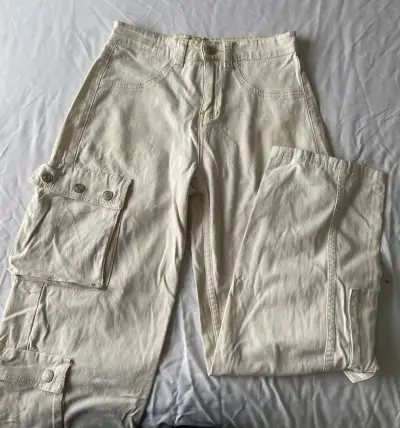 Pantalones cargo beige (talla 34) - miniatura 1