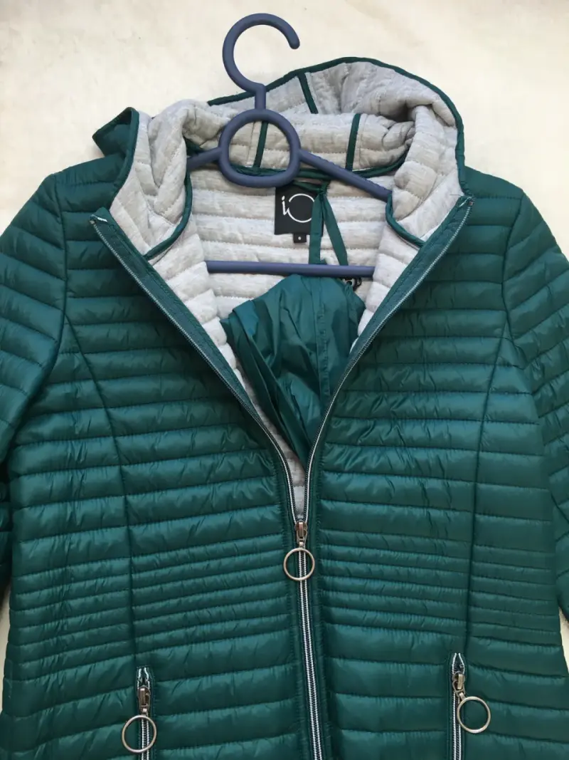 Chaqueta Io talla S verde con capucha - 2