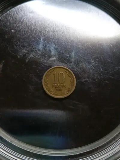 Moneda antigua 10 pesos 1990 la mula - miniatura 3