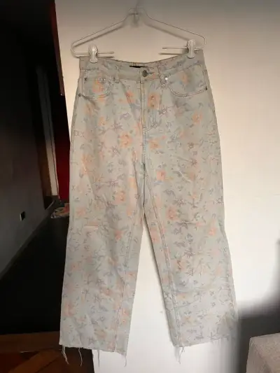 Jeans con estampado floral NOBU talla 40 - miniatura 3