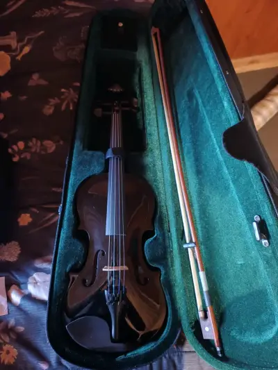 Violín negro con estuche - miniatura 2