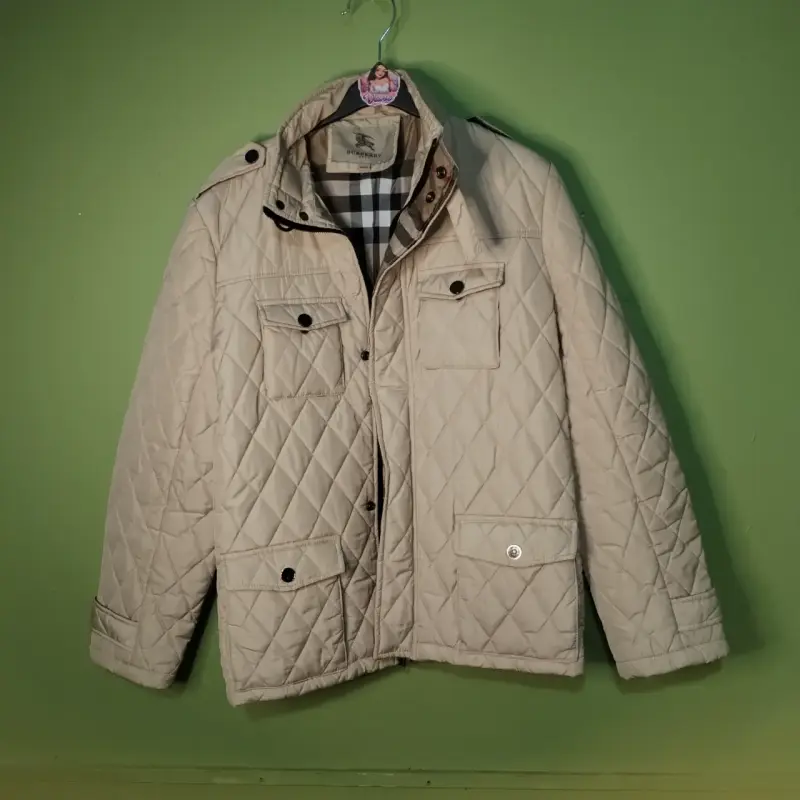 Chaqueta acolchada beige - 1