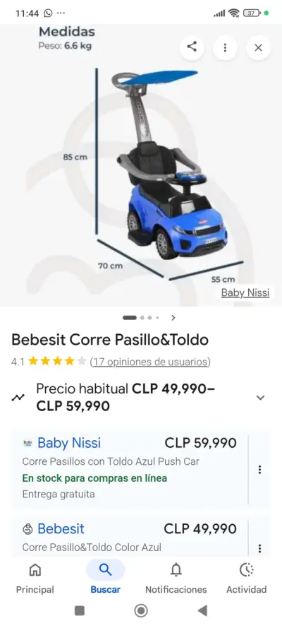 Auto correpasillos rosado para niñas muy poco uso - miniatura 6