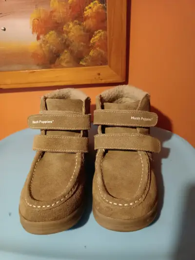 Botines Hush Puppies café niño - miniatura 1