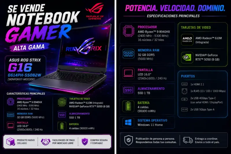 Notebook Gamer ASUS ROG Strix G16