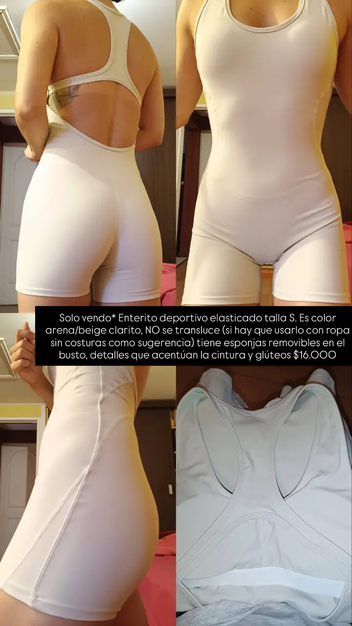 Enterito deportivo beige elasticado