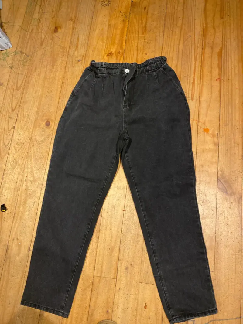 Jeans barbados palazzo, talla 38 elástica dos - 2