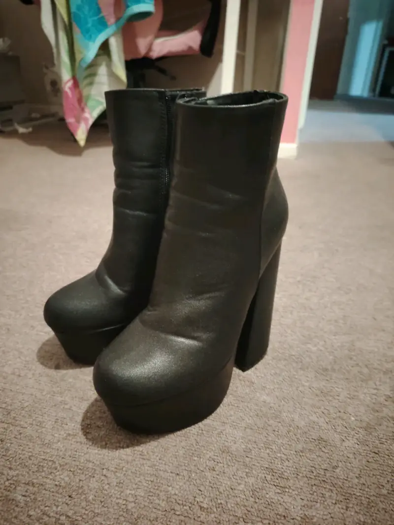 Botines negros plataforma - 1