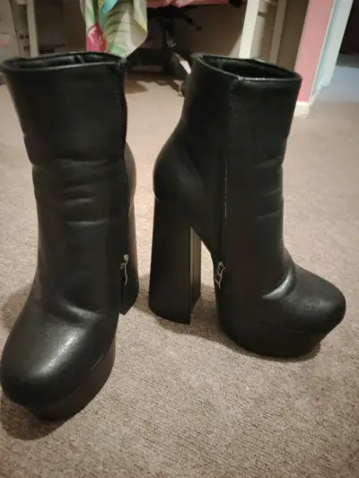 Botines negros plataforma - miniatura 2