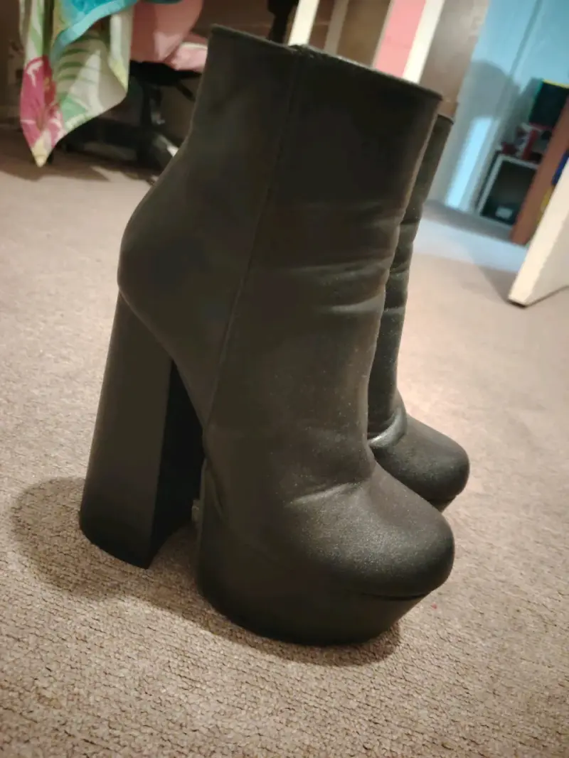 Botines negros plataforma - 3