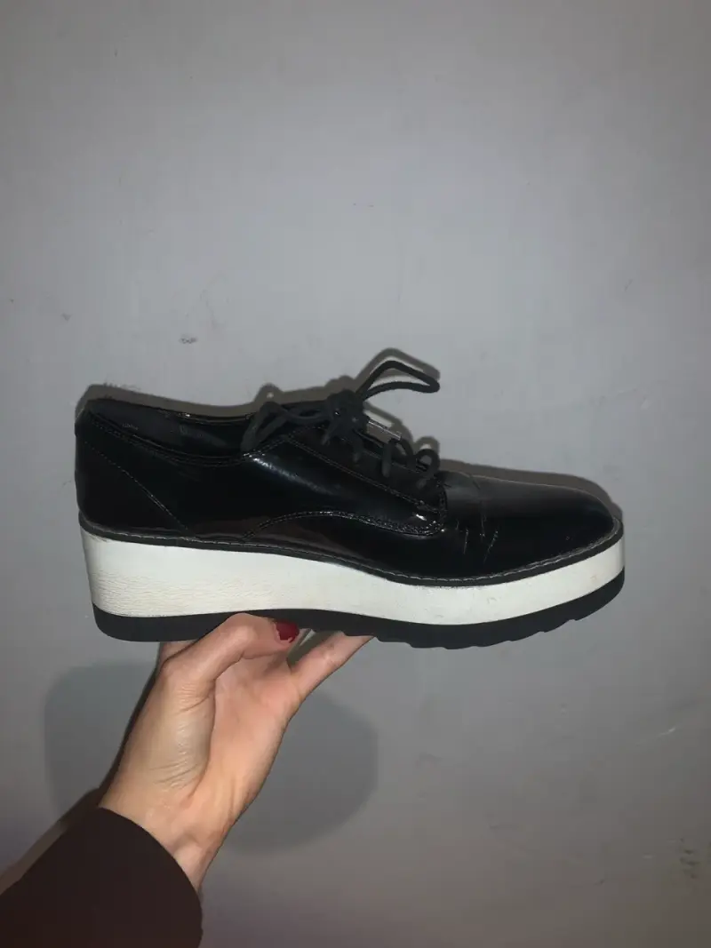 Zapatos negros plataforma mujer - 1