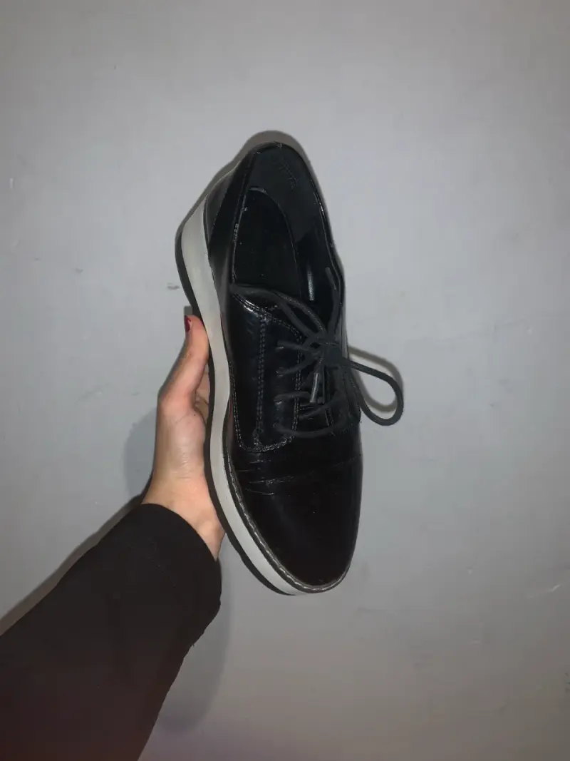 Zapatos negros plataforma mujer - 2