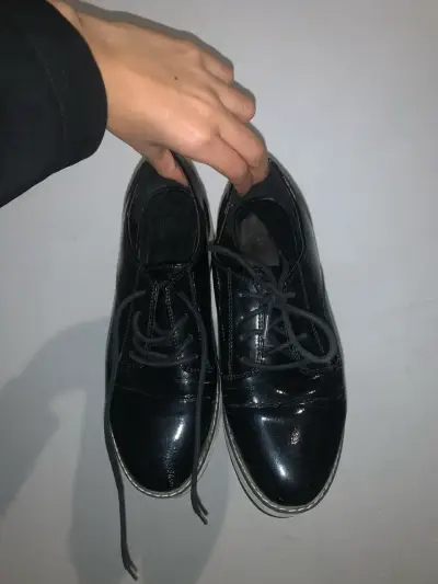 Zapatos negros plataforma mujer - miniatura 3