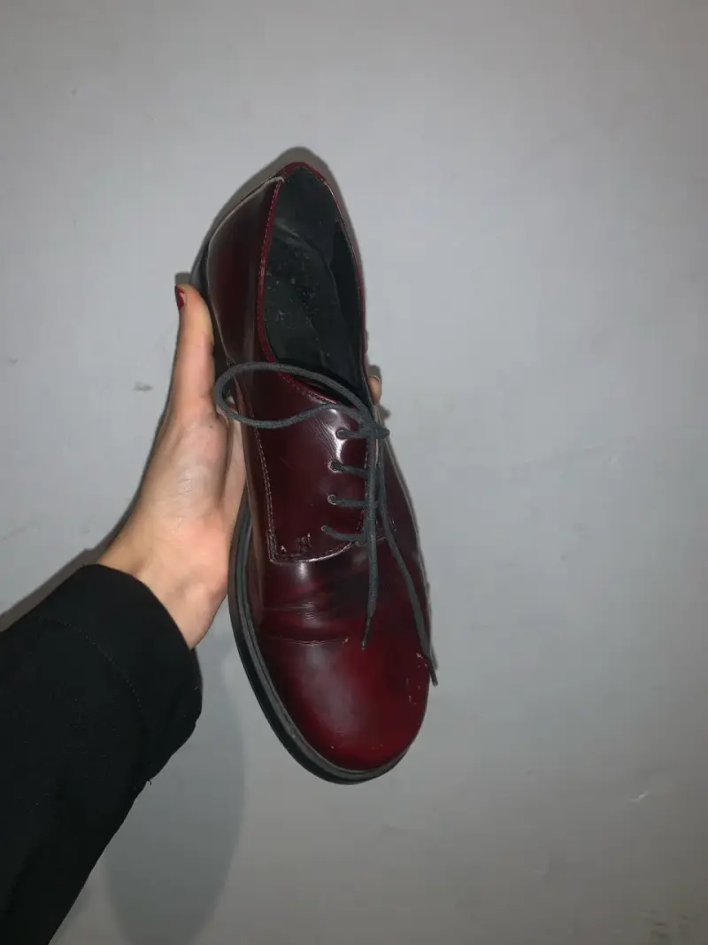Zapato formal cuero burdeos - 2