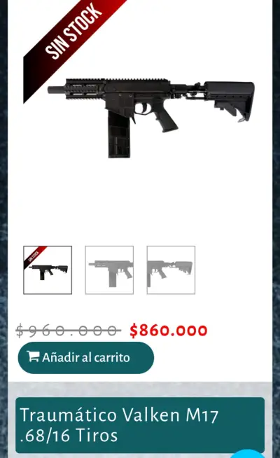 Rifle de aire Valken M17 con accesorios - miniatura 5