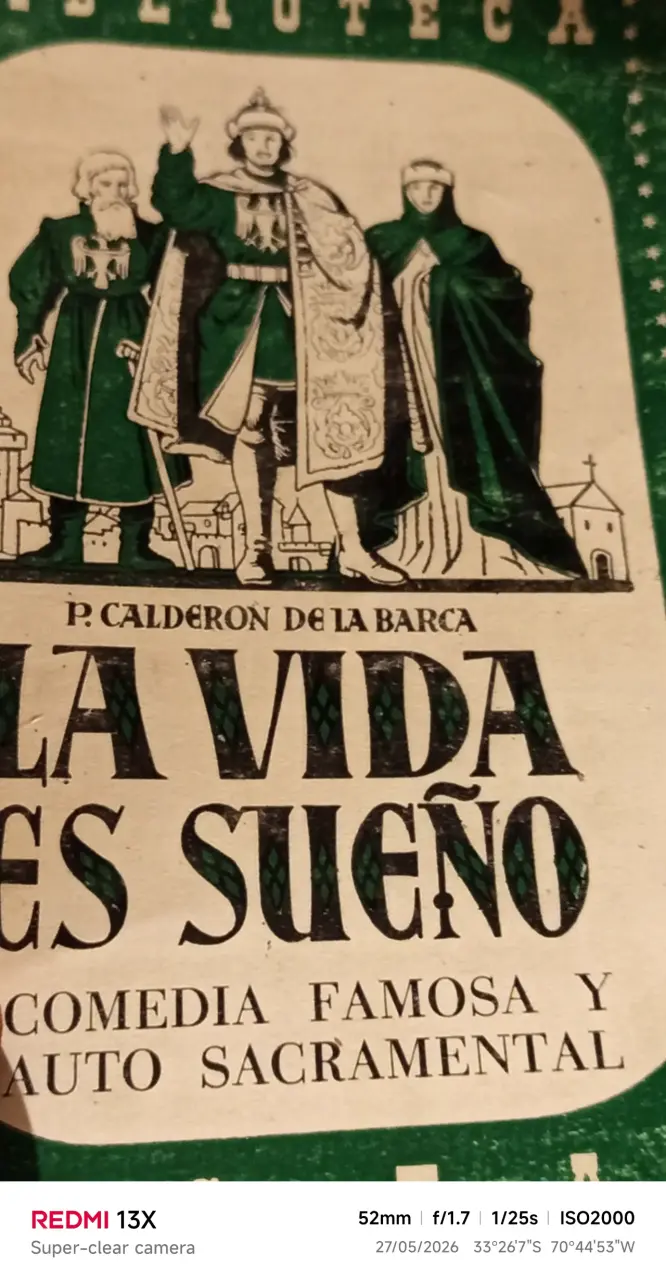Libro 'La vida es sueño' Zig-Zag. Año 1951 - 2