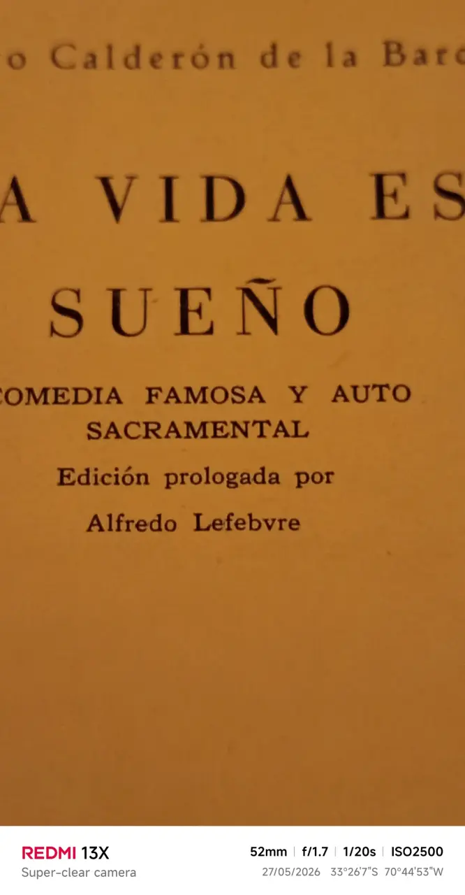 Libro 'La vida es sueño' Zig-Zag. Año 1951 - 4