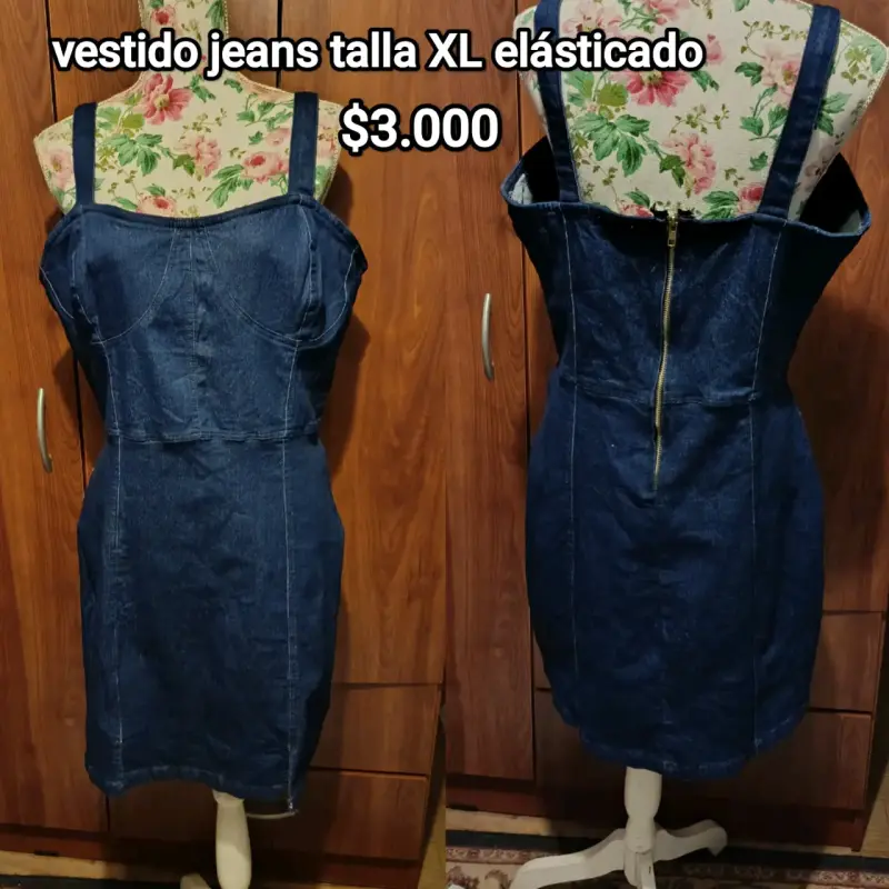 Vestido jeans elástico XL