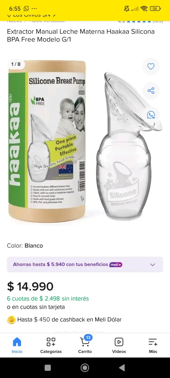 Recolector de leche materna portátil Haakaa - 6