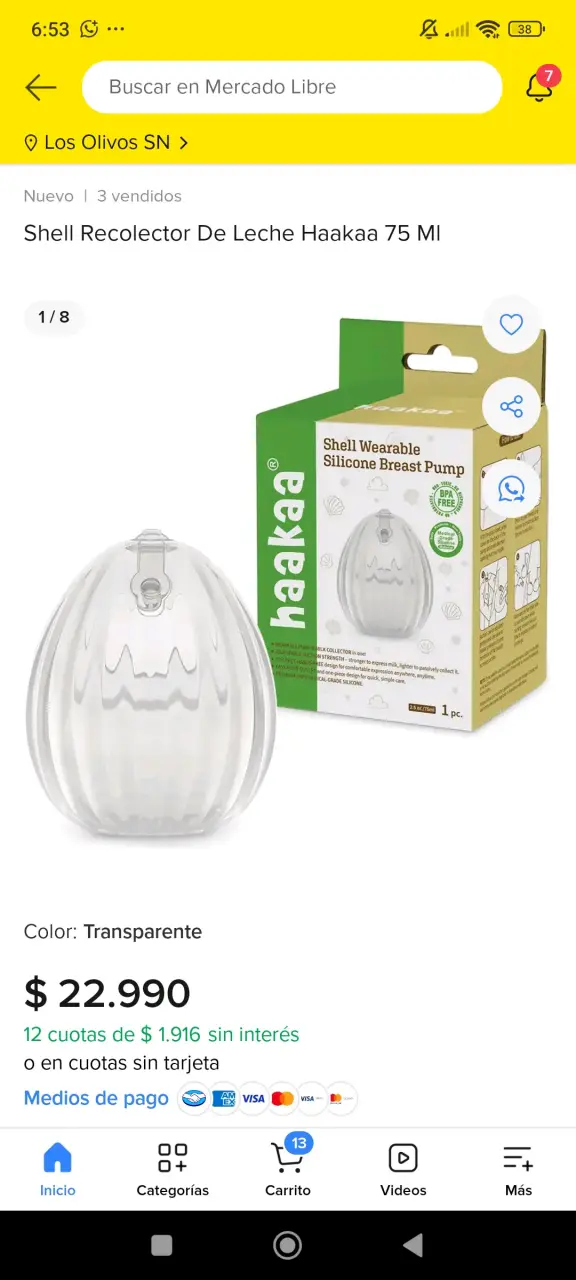 Recolector de leche materna portátil Haakaa - 10