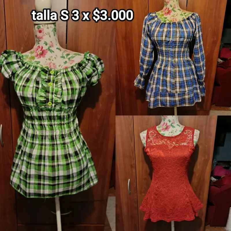 Blusas talla S en colores variados