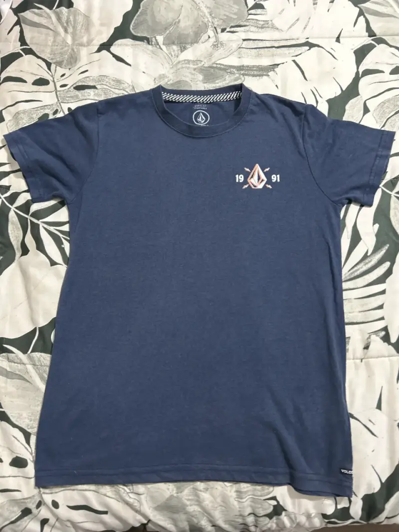 Polera azul estampada 1991 - 1